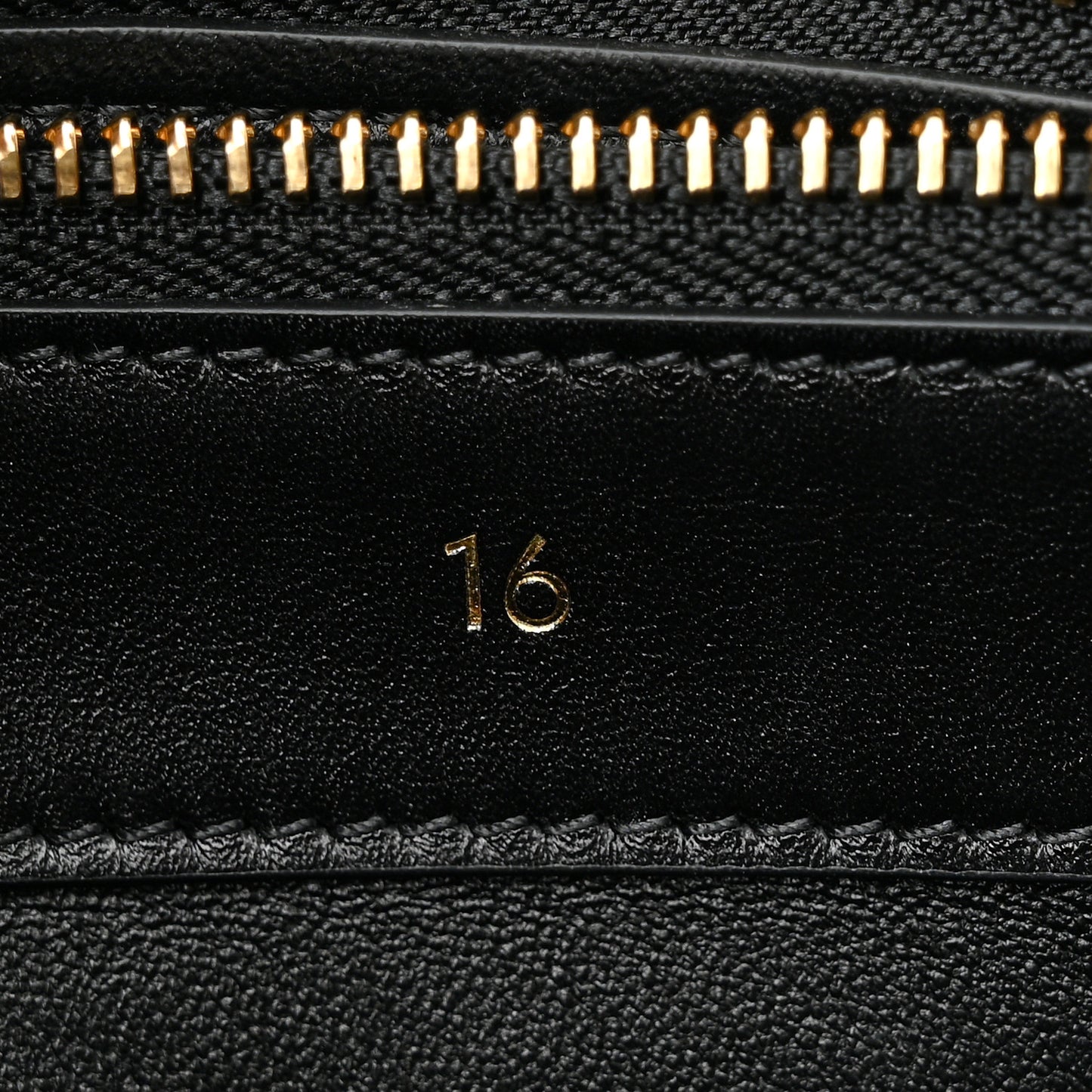 Satinated Calfskin Small 16 Top Handle Bag Black