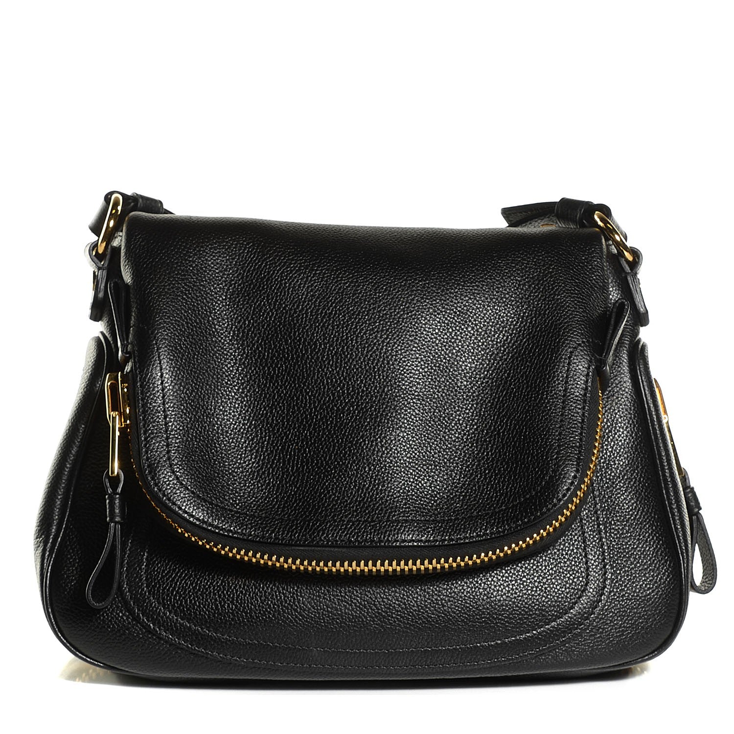 Tom Ford Grained Calfskin Medium Jennifer Crossbody Bag Black 1 of 8