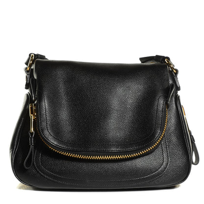 Tom Ford Grained Calfskin Medium Jennifer Crossbody Bag Black 1 of 8