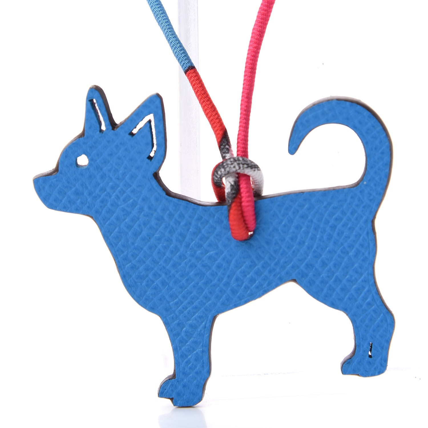 Hermes Togo Epsom Petit H Chihuahua Bag Charm Rose Lipstick Bleu Frida 4 of 6