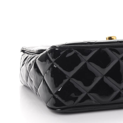 Chanel Patent Quilted Medium Single Flap Black 10 of 12