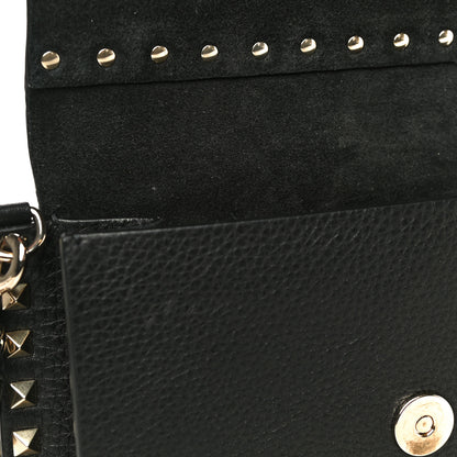 Valentino Garavani Pebbled Calfskin Rockstud Side Slip Crossbody Black 13 of 15