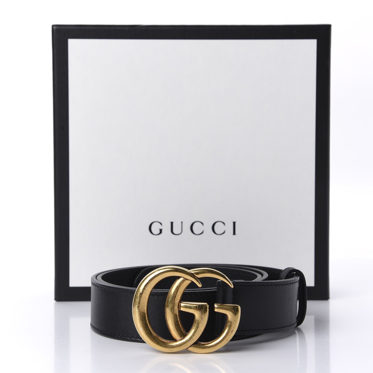 Gucci Calfskin Double G 30mm Belt 75 30 Black 4 of 4