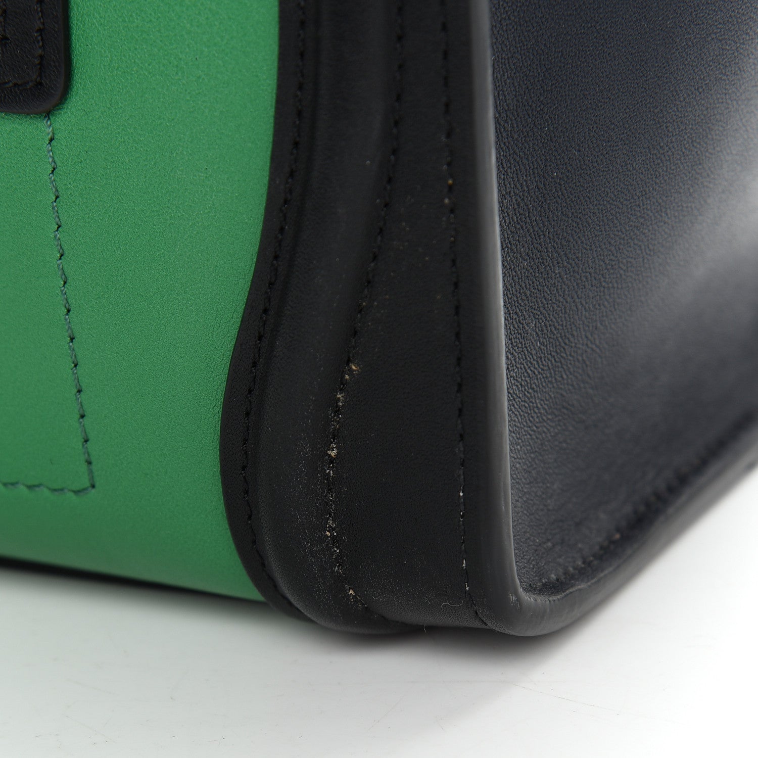 Celine Smooth Calfskin Nano Bi-Color Luggage Grass 11 of 13