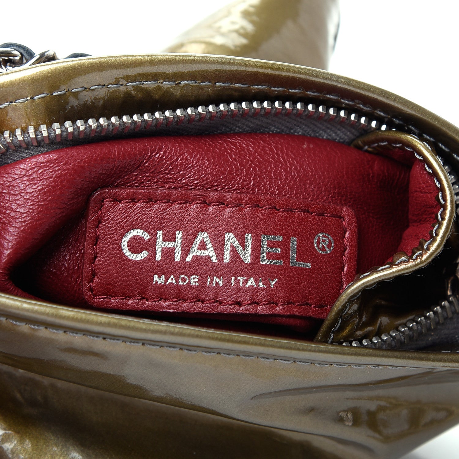 Chanel Patent Small Bonbons Wristlet Green 6 of 8