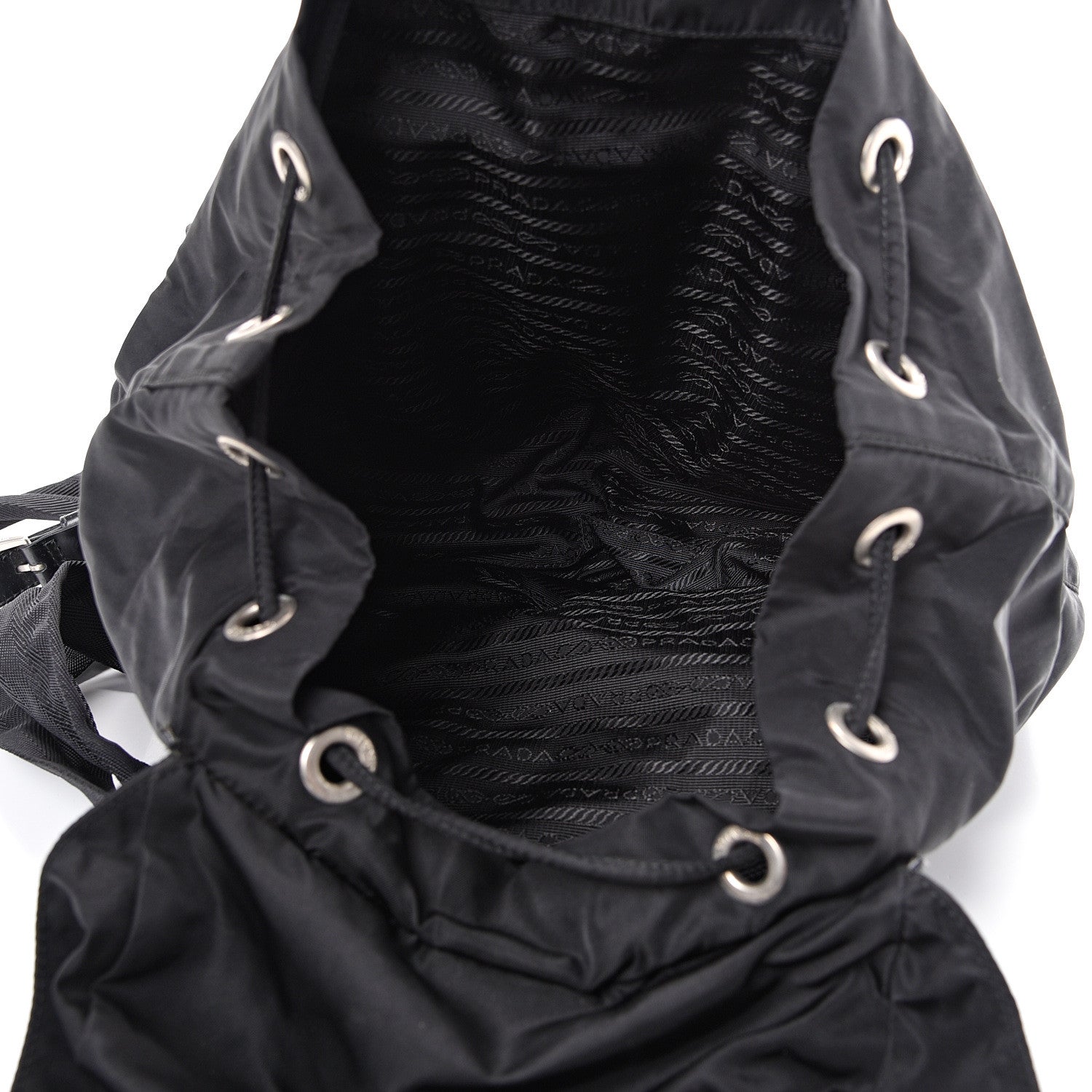 Prada Nylon Vela Medium Backpack Black 4 of 13