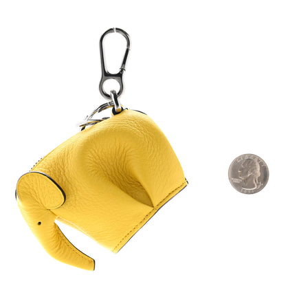 Loewe Calfskin Elephant Coin Purse Bag Charm Key Holder Yellow 2 of 6
