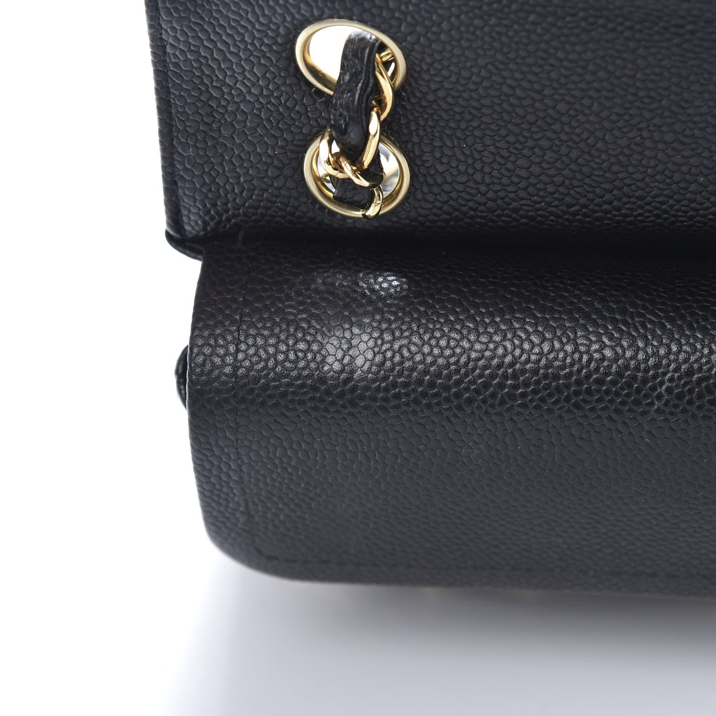 Caviar Quilted Small Double Flap Black