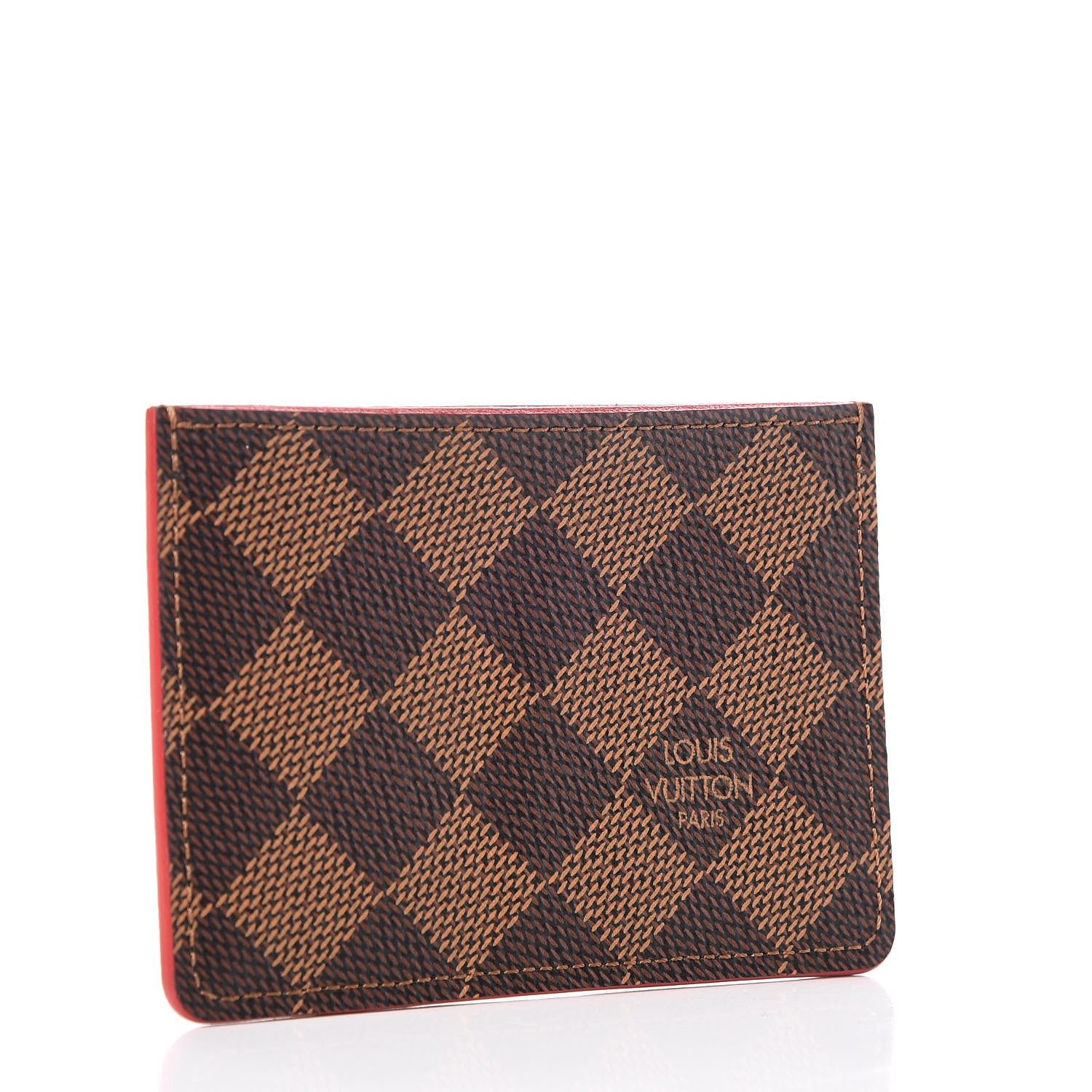 Louis Vuitton Damier Ebene Caissa Card Holder Cherry 3 of 8