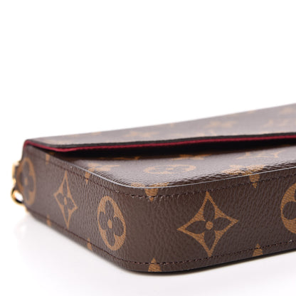 Louis Vuitton Monogram Pochette Felicie Chain Wallet Fuchsia 7 of 11