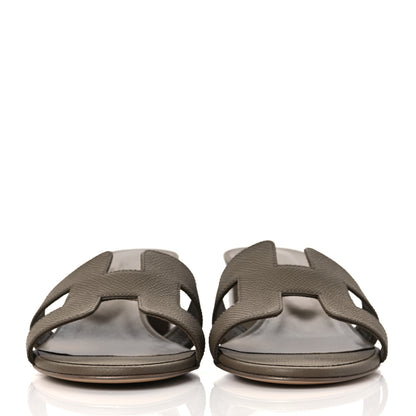 Hermes Epsom Oasis Sandals 37 Etoupe 2 of 8
