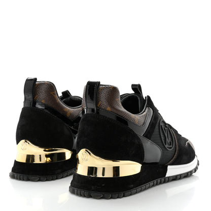 Louis Vuitton Suede Monogram Run Away Sneakers 38.5 Black 4 of 8