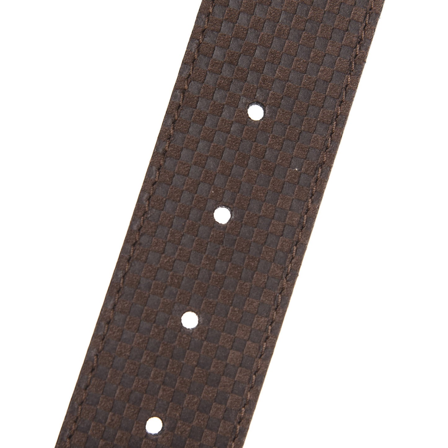 Suede Calfskin Mini Damier 40mm LV Initiales Belt 95 38 Moka