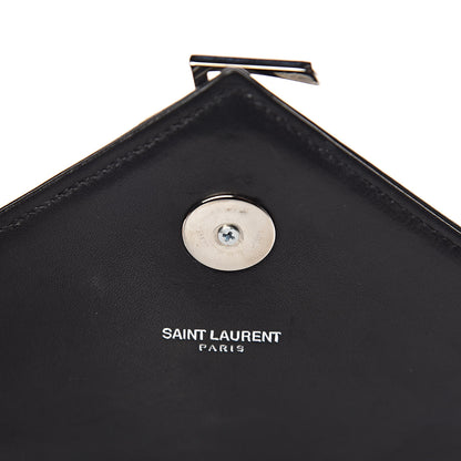 Saint Laurent Calfskin Monogram Chevron Studded Shoulder Bag Black 13 of 13