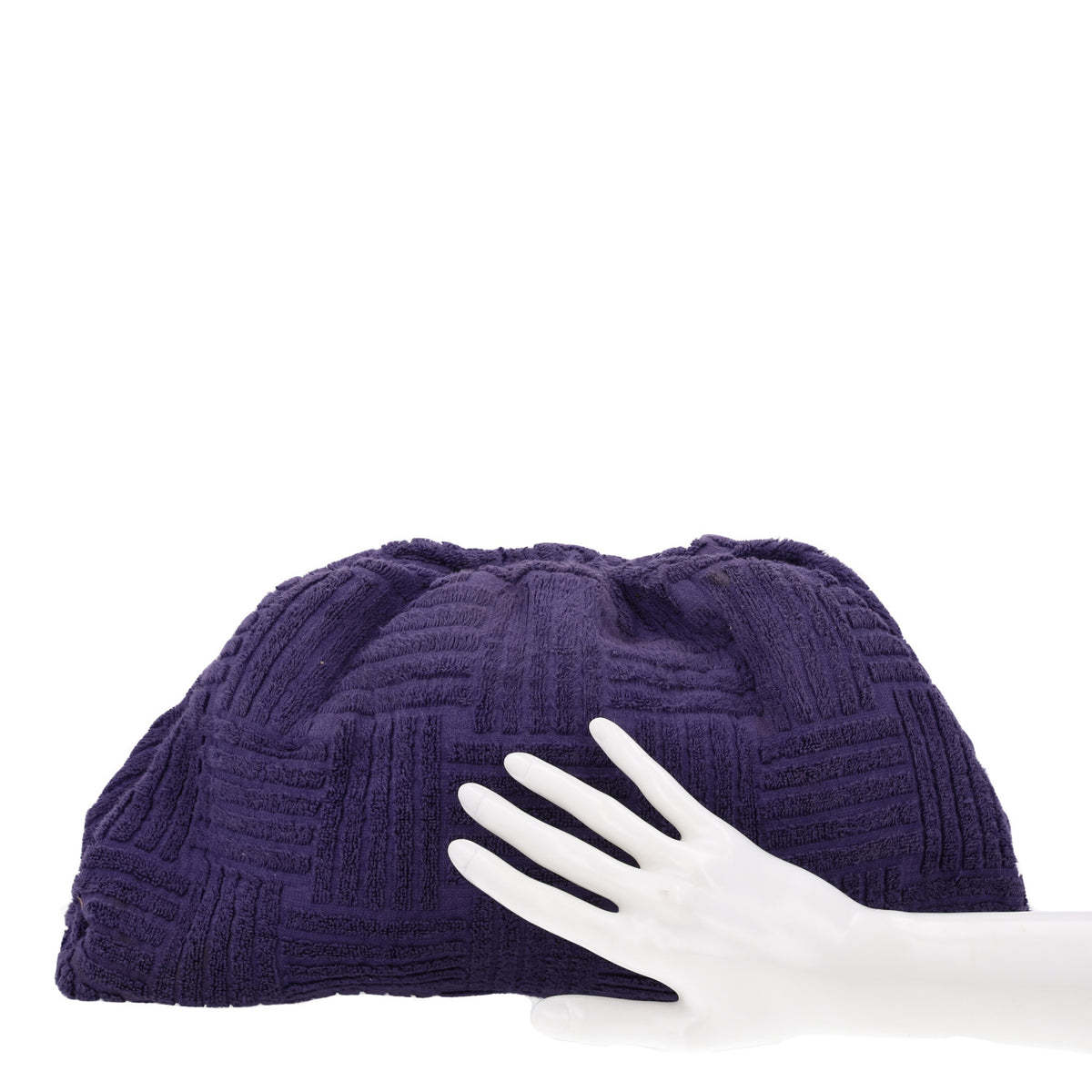 Bottega Veneta Sponge Fabric The Pouch Clutch Purple 2 of 10