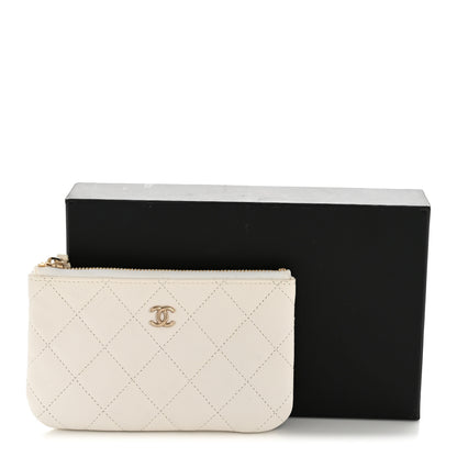 Chanel Caviar Quilted Small Cosmetic Case White 12 of 12