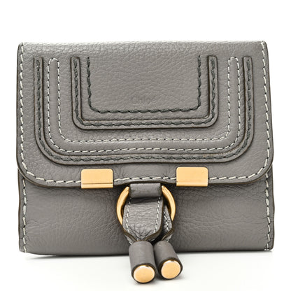 Chloe Grained Calfskin Marcie Square Wallet Cashmere Grey 1 of 9