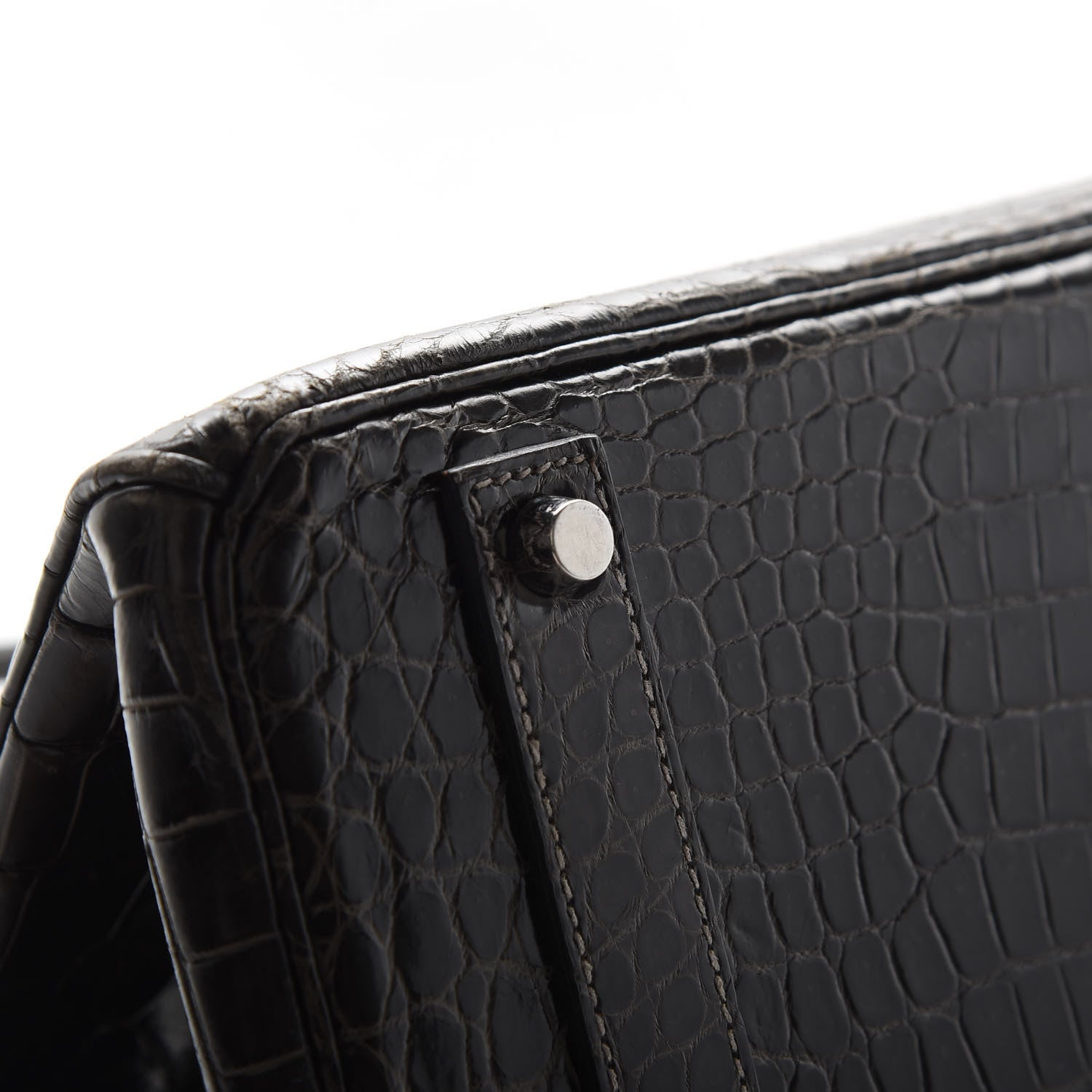 Hermes Shiny Porosus Crocodile Birkin 40 Graphite 7 of 45