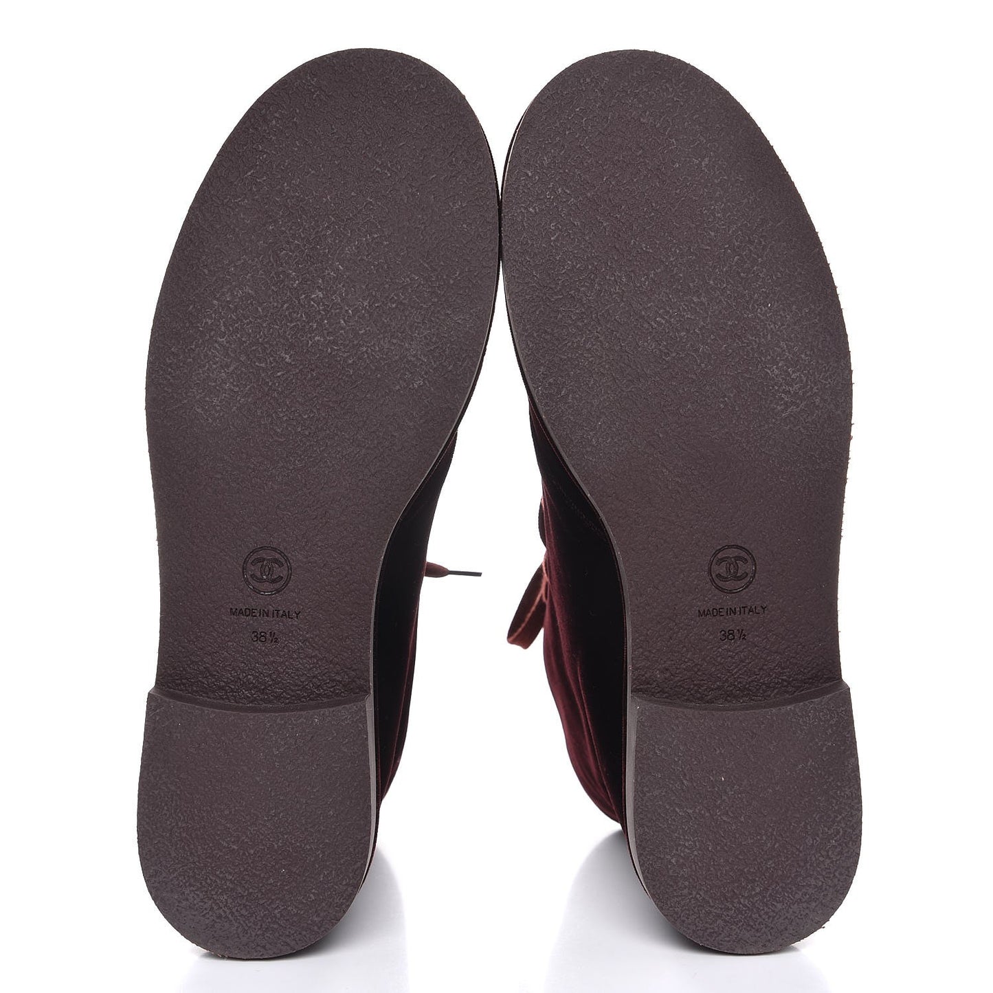 Velvet CC Lace Up Boots 38.5 Burgundy