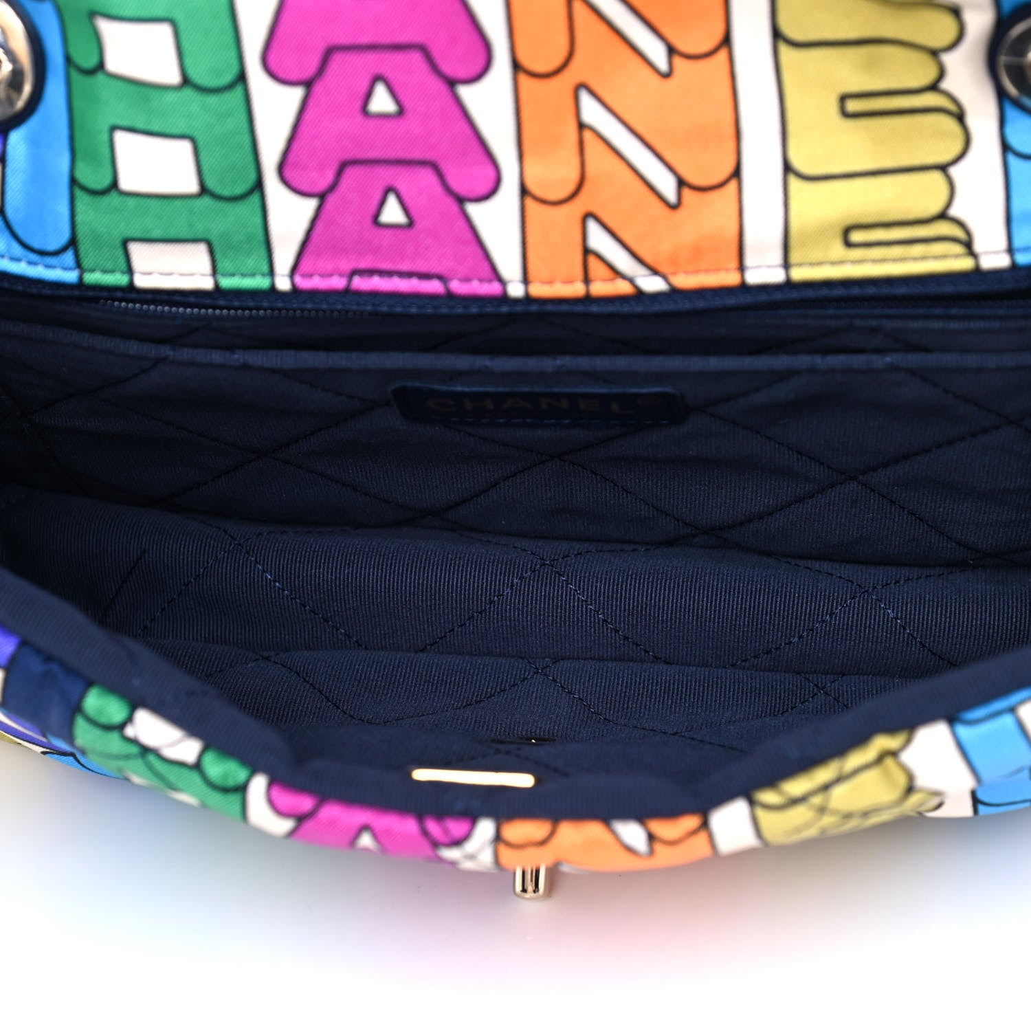 Chanel Printed Silk CC Small Single Flap Multicolor 4 of 9