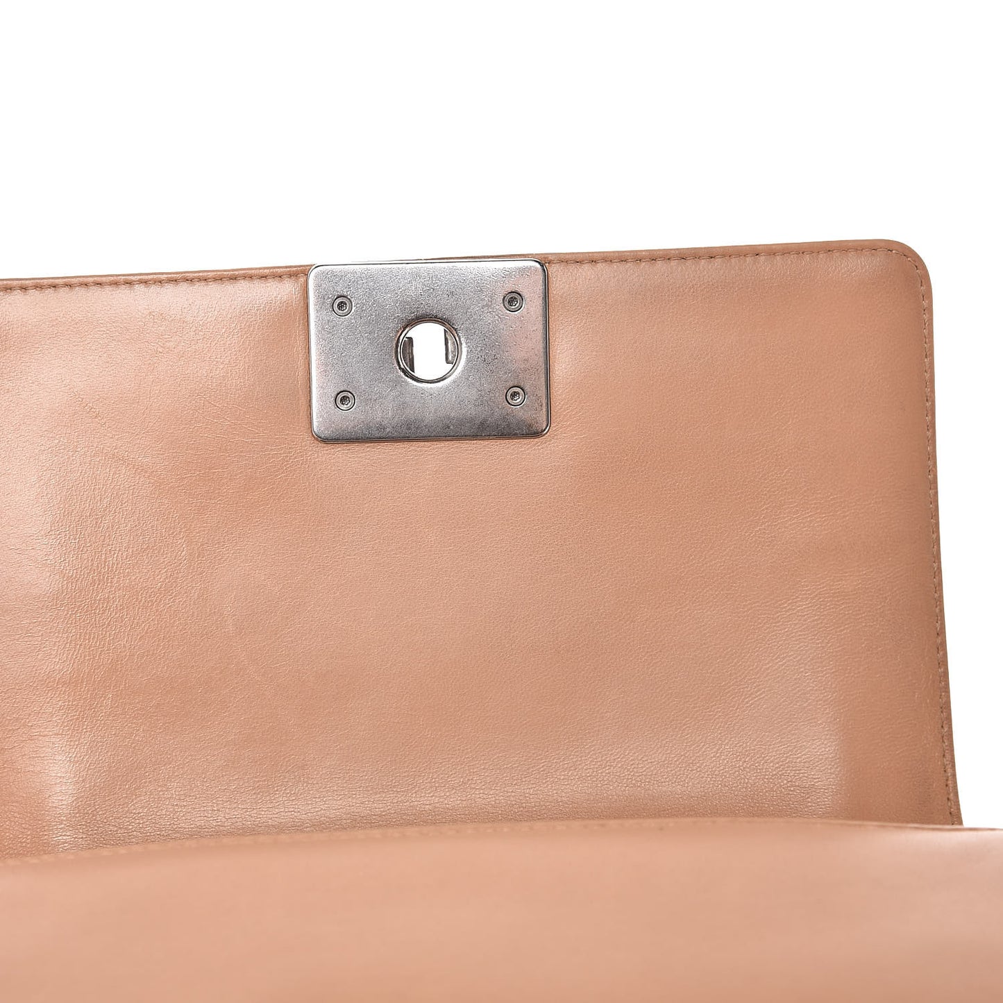 Lambskin Quilted Small Boy Flap Beige