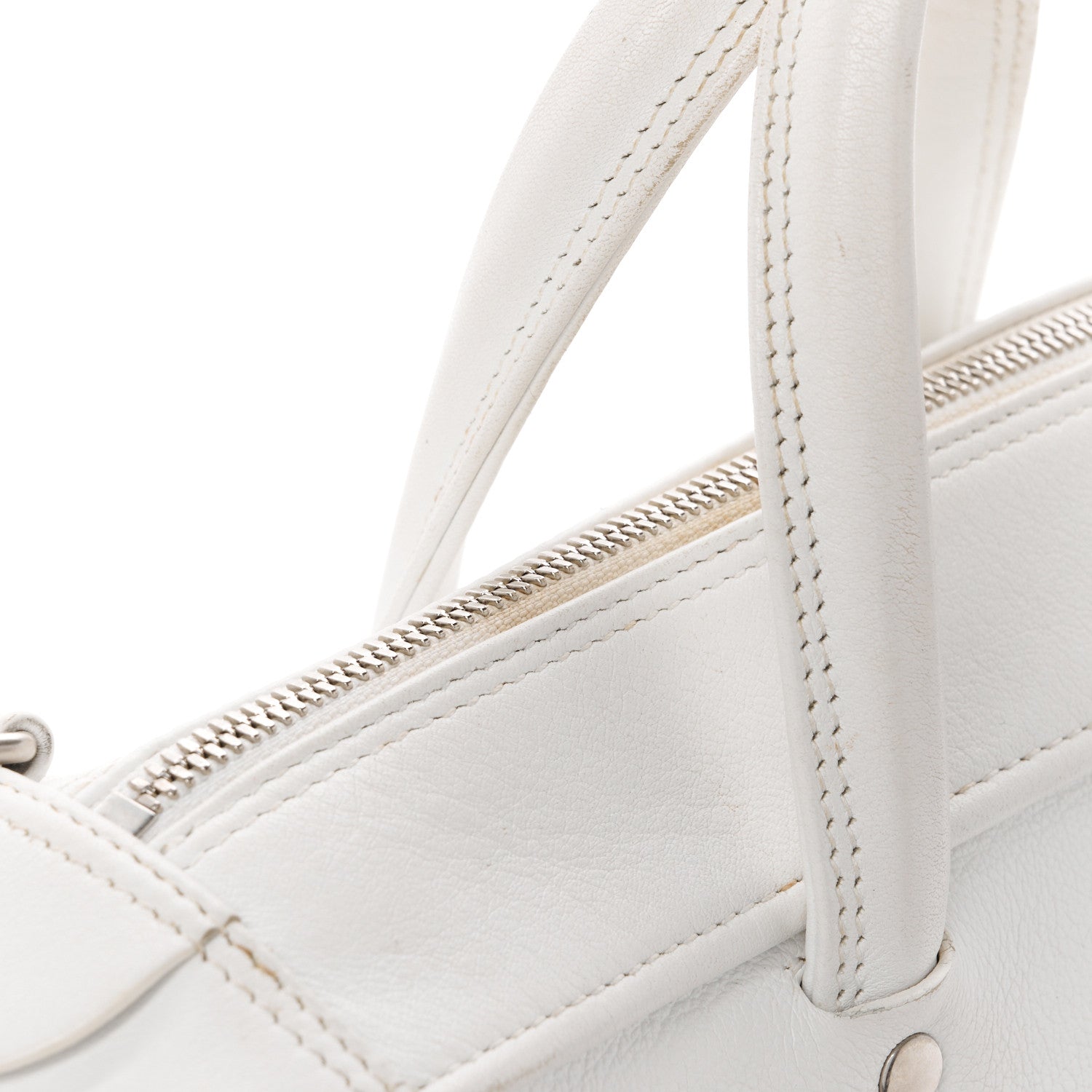 Balenciaga Calfskin S Triangle Duffle White 11 of 15
