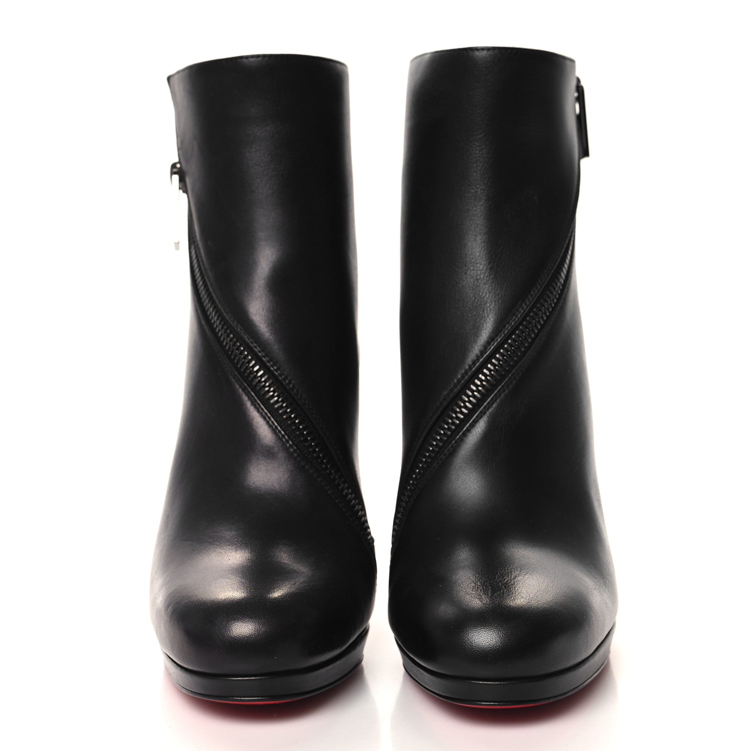 Christian Louboutin Calfskin Birgitta 100 Zip Around Ankle Boots 35 Black 2 of 7