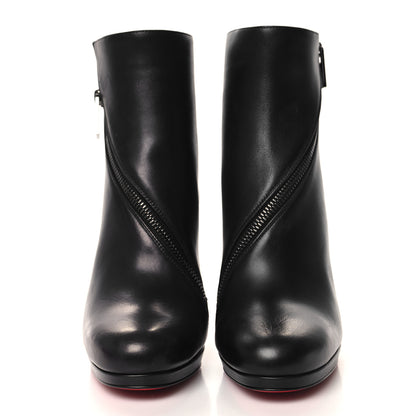 Christian Louboutin Calfskin Birgitta 100 Zip Around Ankle Boots 35 Black 2 of 7