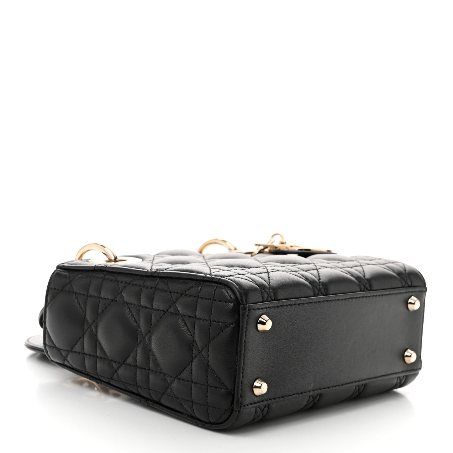 Lambskin Cannage Mini Lady Dior Black
