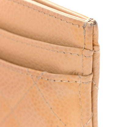 Chanel Caviar Quilted Card Holder Beige 10 of 12