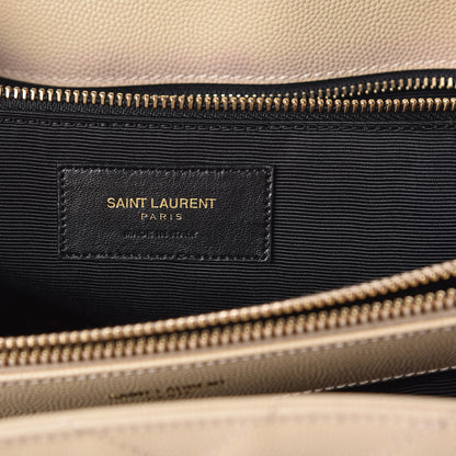 Saint Laurent Grain De Poudre Matelasse Chevron Monogram Shopping Bag Nude Powder 7 of 18