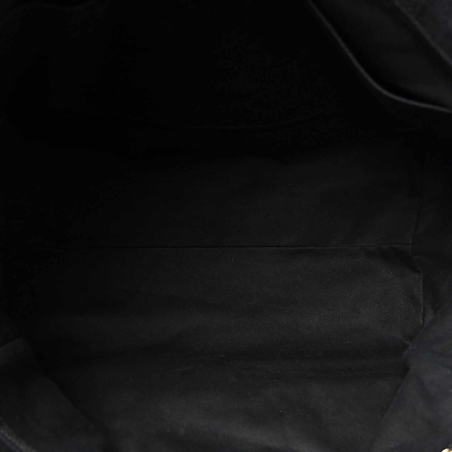 Mixed Fibers Calfskin Striped Medium Deauville Tote Black