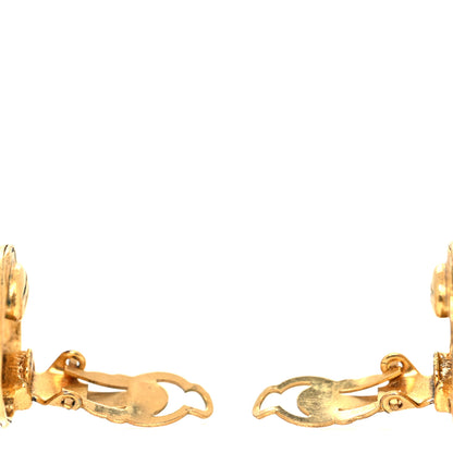 Chanel Round CC Clip On Earrings Gold 3 of 4