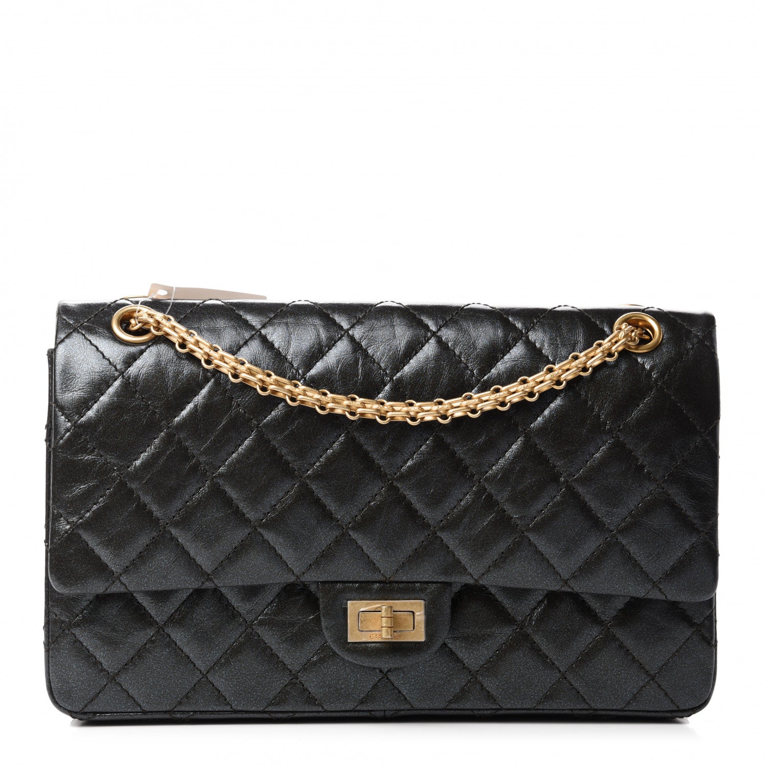 Chanel Glittered Aged Calfskin Quilted 2.55 Reissue 226 Flap Black 1 of 11