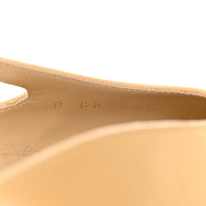 Chanel Lambskin Grosgrain Cap Toe CC Slingback Sandals 40.5 Beige Black 6 of 8