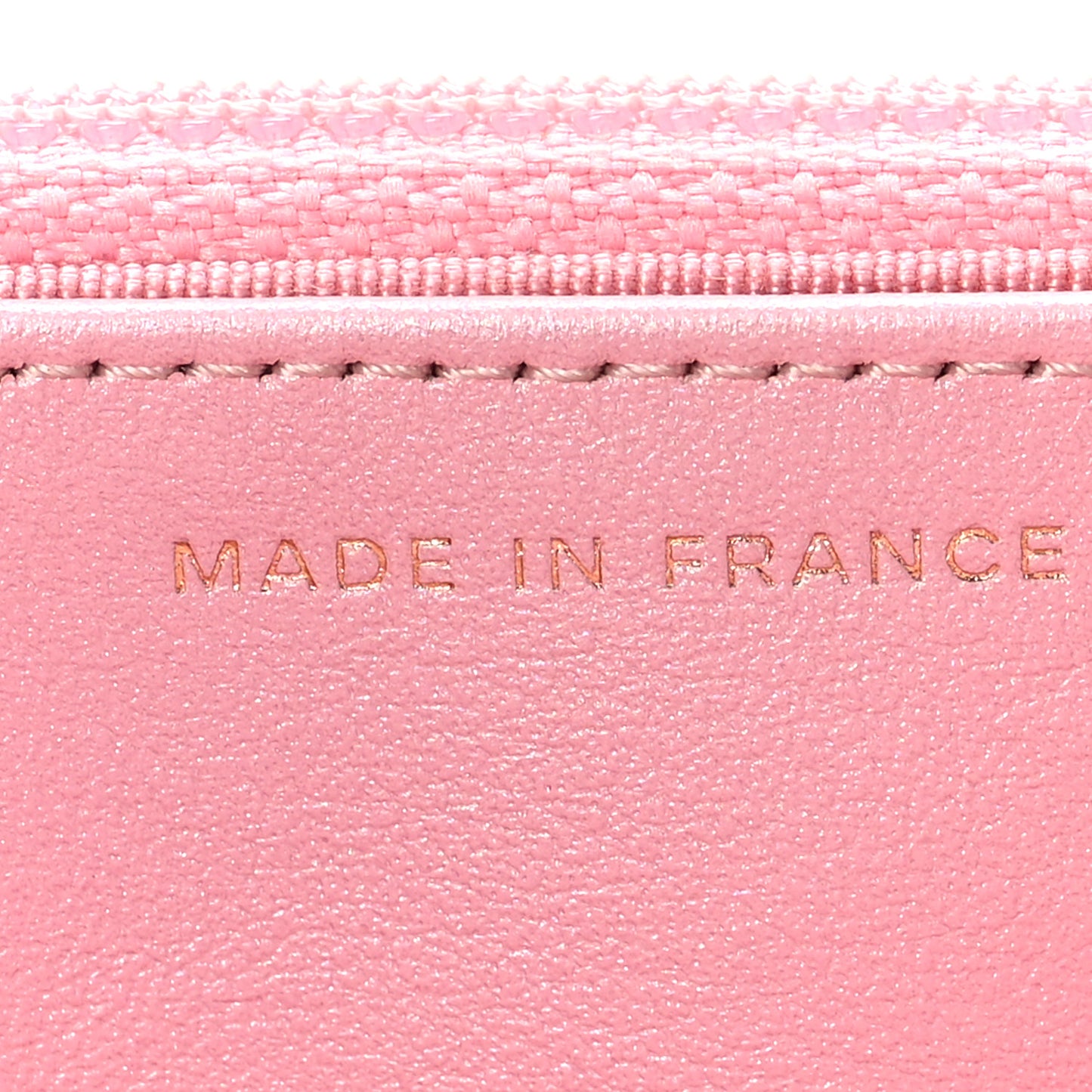 Iridescent Caviar Quilted Wallet on Chain WOC Rose Pink