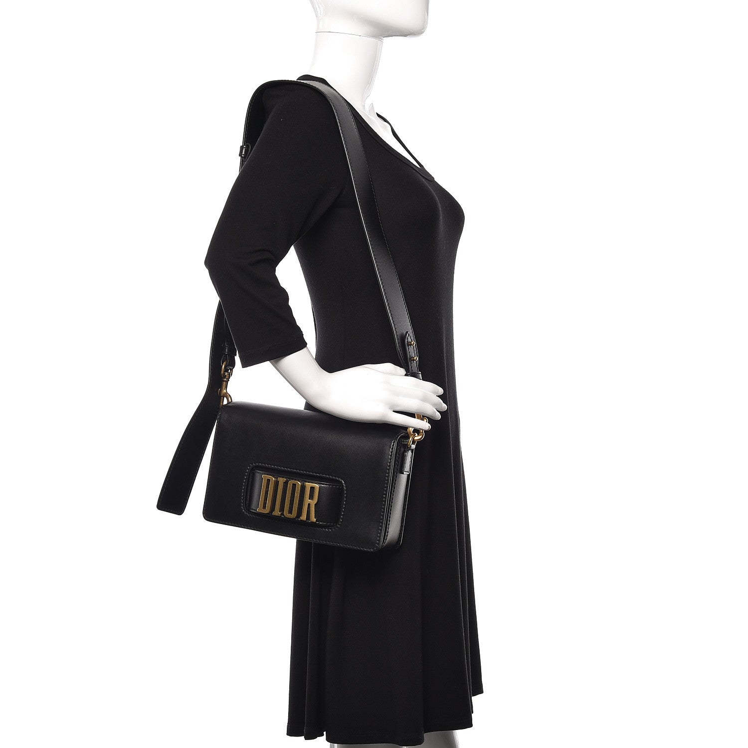 Christian Dior Smooth Calfskin Dio(r)evolution Flap Bag Black 2 of 15