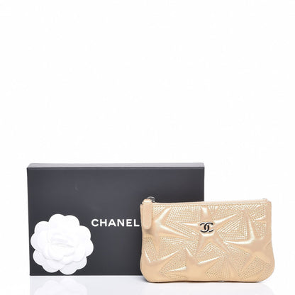 Chanel Metallic Lambskin Star Embossed Coin Purse Case Gold 7 of 7