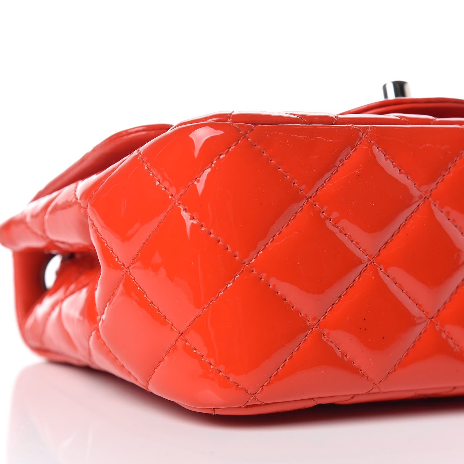 Chanel Patent Quilted Mini Square Flap Red 5 of 10