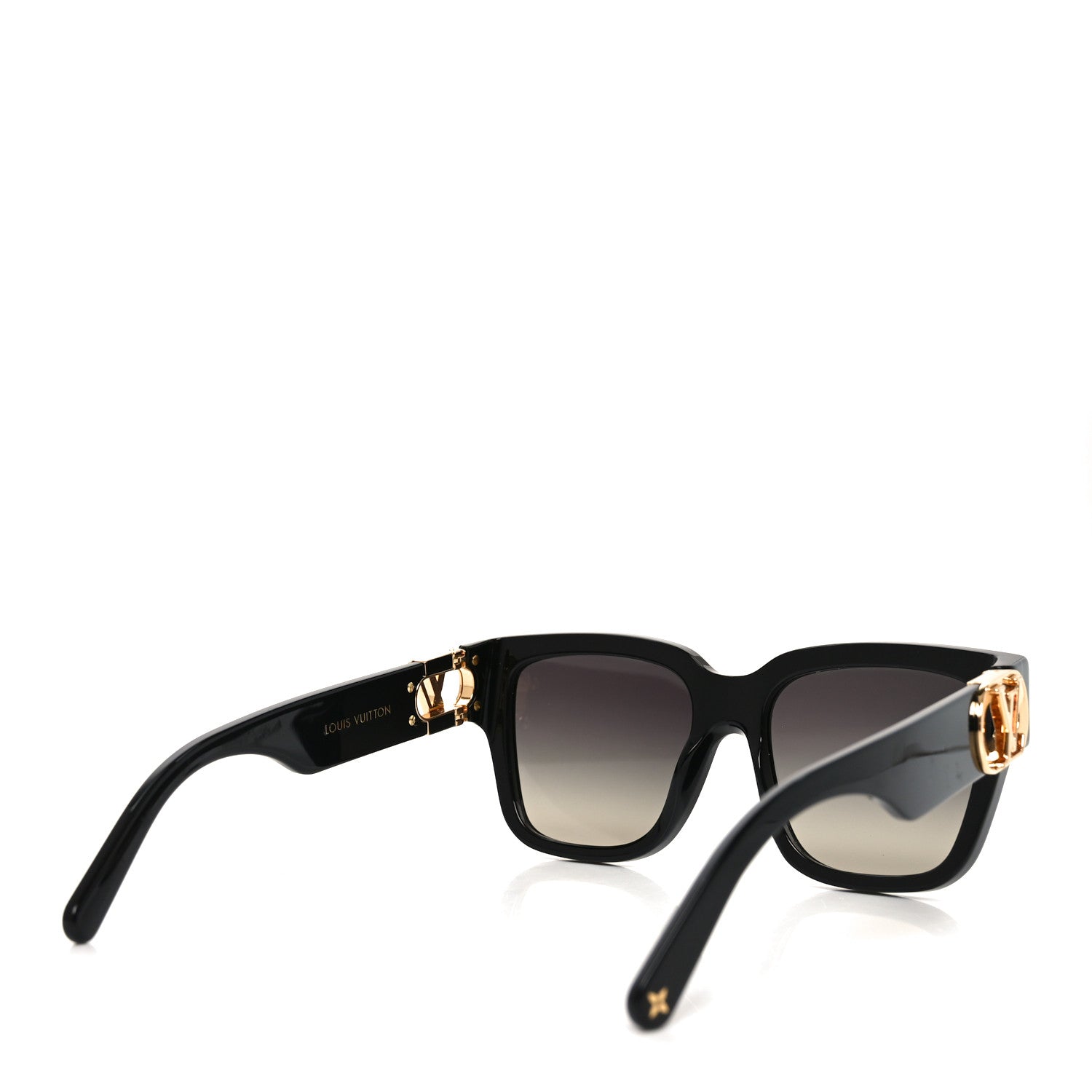 Louis Vuitton Acetate LV Link PM Square Sunglasses Z1566W Black