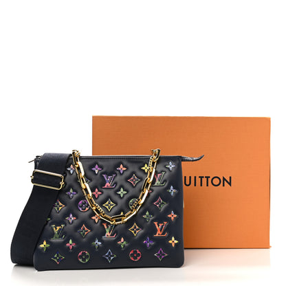 Louis Vuitton Lambskin Embossed Monogram LV Garden Coussin PM Navy 10 of 10
