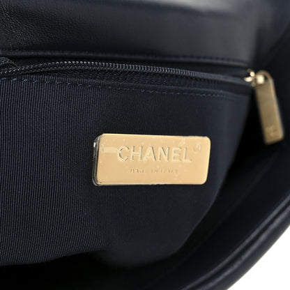 Chanel Lambskin Quilted Medium Chanel 19 Flap Navy Blue 6 of 11