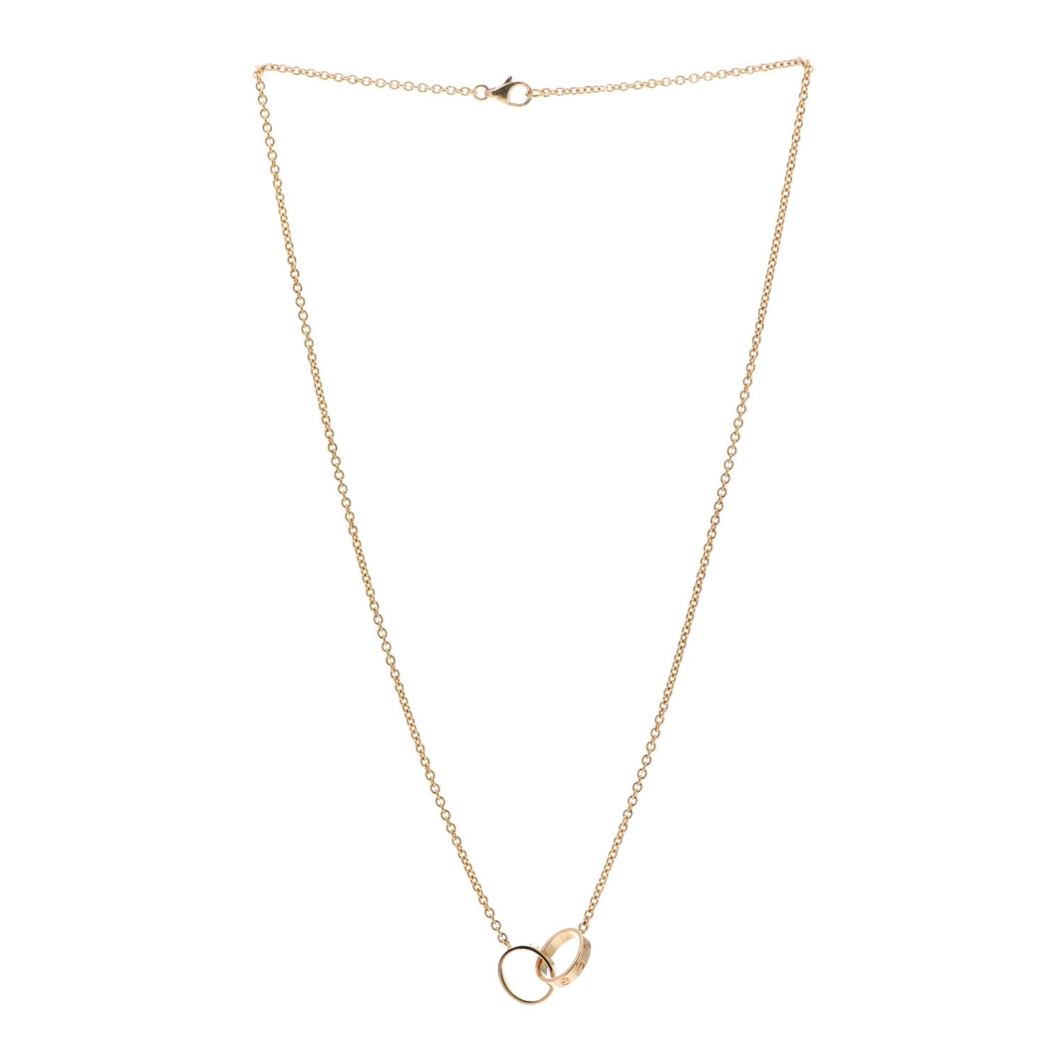 Cartier 18K Yellow Gold Interlocking LOVE Necklace 3 of 6