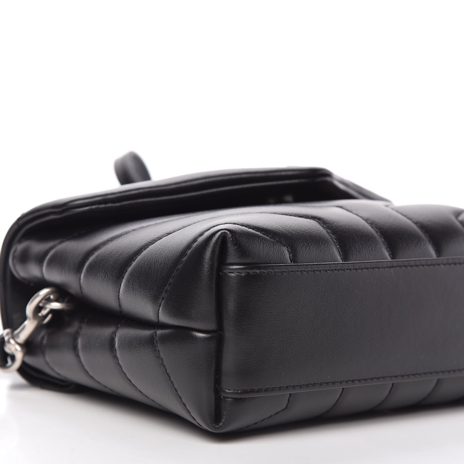 Saint Laurent Calfskin Y Quilted Monogram Toy Loulou Crossbody Bag Black 6 of 11