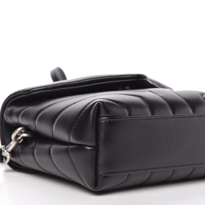 Saint Laurent Calfskin Y Quilted Monogram Toy Loulou Crossbody Bag Black 6 of 11