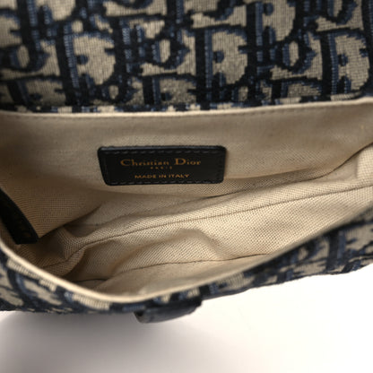 Christian Dior Oblique Mini Saddle Bag Blue 5 of 9