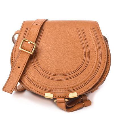Chloe Calfskin Mini Marcie Round Crossbody Bag Light Tan 1 of 11