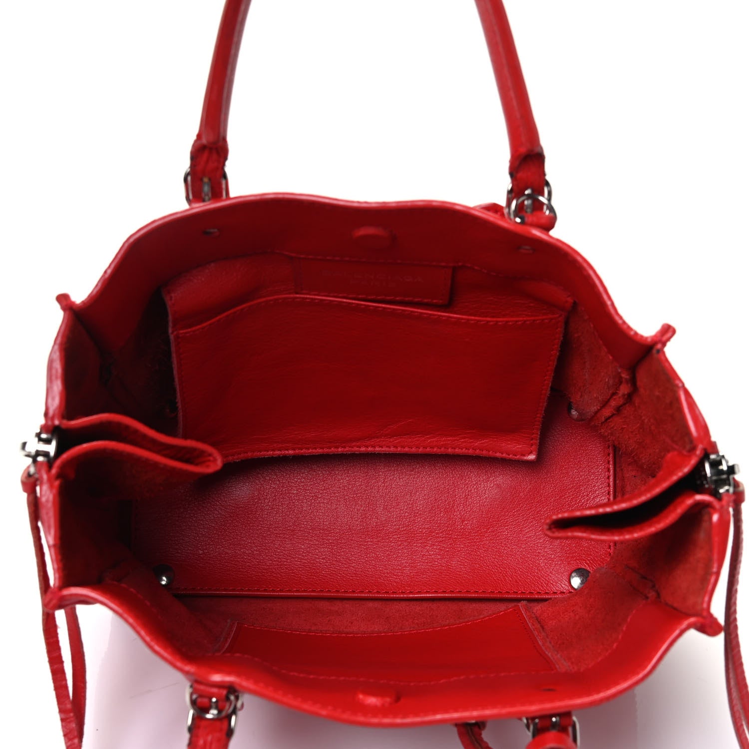 Balenciaga Veau Souple Papier Mini A4 Tote Rouge Cerise 4 of 4