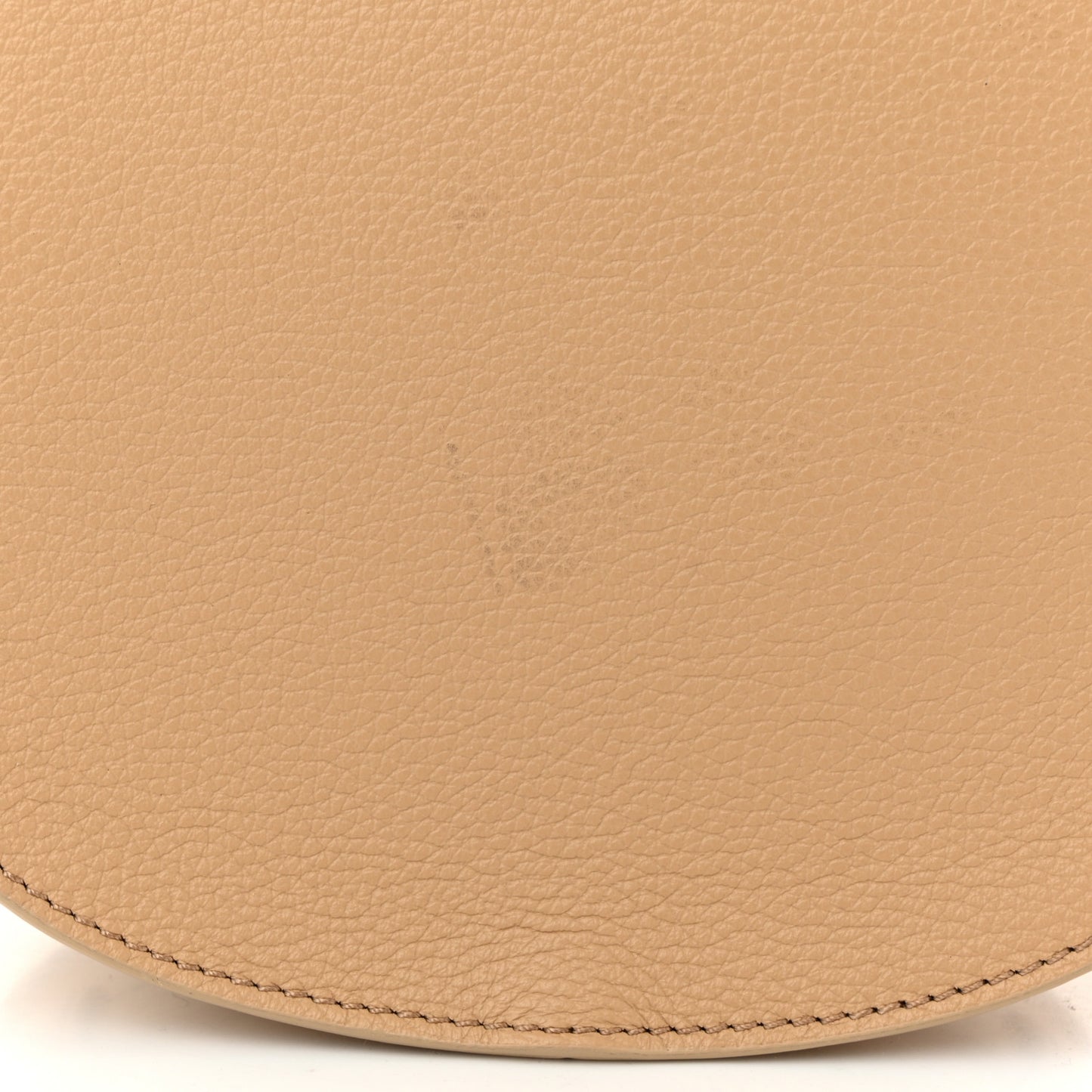 Grained Calfskin Small Marcie Saddle Bag Milky Brown