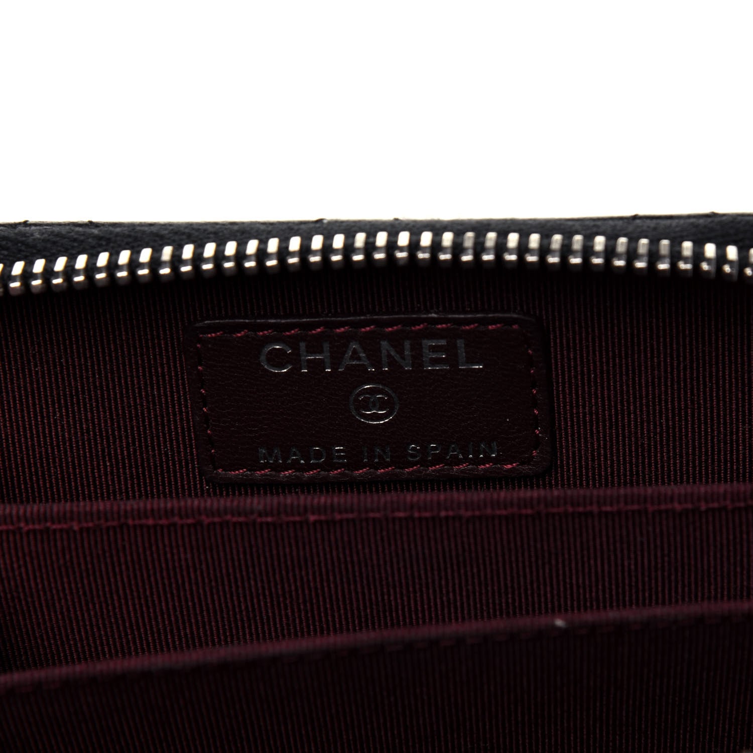 Chanel Lambskin Quilted Zip Coin Purse Black 6 of 12